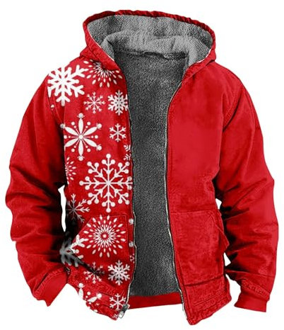 KONG JIMFAN Übergangsjacke Herren Muskelshirt Herren Regenjacke Fahrrad Regenjacke Feuerwehr Jacke 3 In 1 Jacke Herren Strickpullover Herren Fahrrad Compact Regen Cape Wolljacke(Red,7XL)