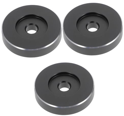 PartyKindom 3stücke Vinyl Schallplatten Adapter Schwarzes Für Verbessert Klangqualität Und Minimiert Für Plattenspieler Geeignet