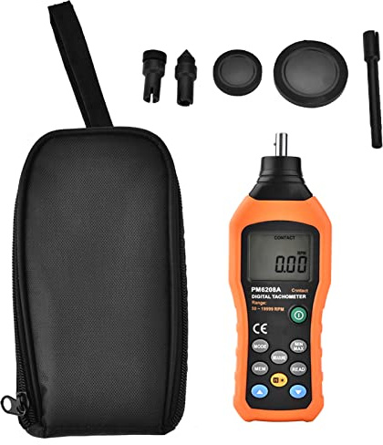 PEAKMETER PM6208A Kontakttyp Digitaler Drehzahlmesser Motordrehzahlmesser Tester Tachometer