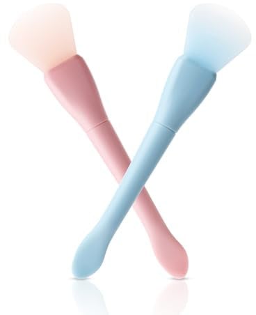 Lot De 2 Pinceaux Applicateurs En Silicone Masque Facial Spatule Masque Facial Applicateur De Soins De La Peau pour Boue Du Visage Masque D'argile Bricolage Masque De Modelage Lotion pour Le Corps