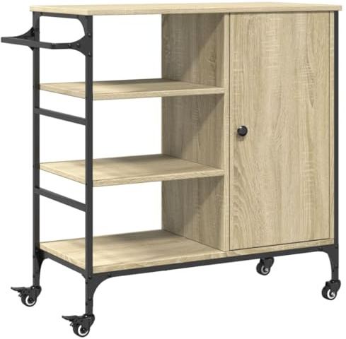 vidaXL Küchenwagen Sonoma-Eiche 87,5x38,5x84,5 cm Holzwerkstoff