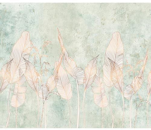murando - Fototapete Premium-Vlies Goldene Blätter, 350x256 cm, Wohnzimmer
