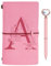 Initialen PU Leder Notizbuch mit Stift, Rosa Nachfüllbar Tagebuch für Frauen Mädchen, Reisetagebuch Skizzenbuch Notebook Geschenk für Freundin Schwestern Lehrer Abschluss Geburtstag Weihnachten A