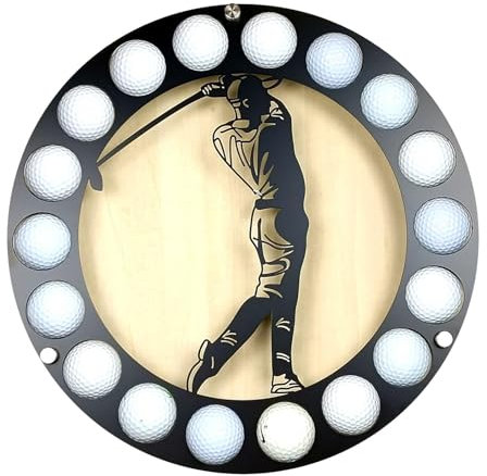 Golf Ball Presentation Holder, Storage Organiser For Golf Balls, Golf Ball Collection Display Rack Cabinet Wall Rack Holder Round Golf Ball Holder Gif T Creative Wall Mount Decor