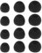 JSGHGDF 12pcs Soft Silicone Ear Tip Replacement Earbuds For In-Ear Headphones Earphones Access Black White