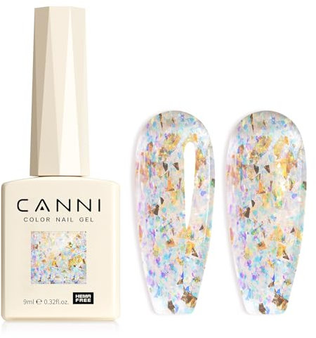 CANNI UV Gel Nagellack Glitzer Nagellack Gel Nail Polish Farbgel für Gelnägel UV Lack Soak Off gellack für UV Lampe 8079