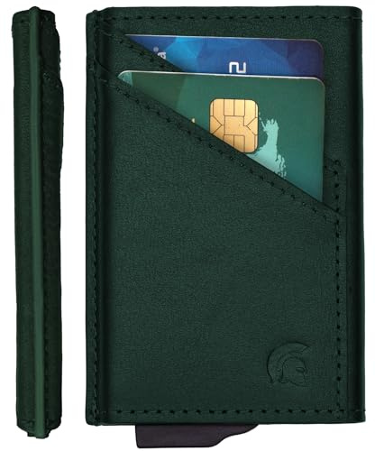 POWR Porte-Cartes avec Blocage RFID - Vert de Course - Minimaliste | Portefeuille Fin et Protecteur de Carte de crédit sans Contact