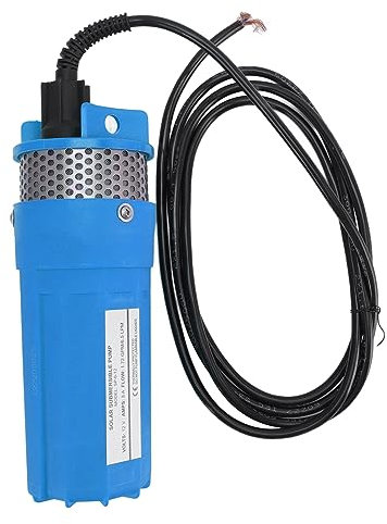 12V DC Submersible Deep Well, 6.5L Solar Well High Power Alternative Energy Solar Battery Powered Pump for Irrigation Pond Remote Water Needs (Blue)