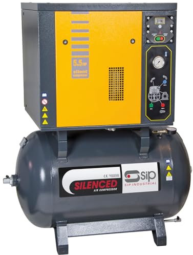 SIP NB5.5/270 Silenced Piston Air Compressor, Belt Drive 400V 270L 5.5hp / 4kW 160psi / 11 Bar 16CFM 64dB