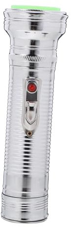 Angoily Torcia Elettrica in Metallo Classica Torcia Portatile Anni Alimentata Batteria Retrò Per Interni e Attività All Aperto