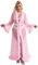 ohyeahlady Kimono Long Sexy Femme avec Fourrure Grande Taille Robe Kimono Chic Transparent Mariage Robe de Chambre Nuisette Dentelle Peignoir de Bain Lingerie de Nuit Cardigan avec Ceinture(L-XXL,Rose