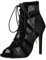 Heels Dance Class Bootie Sandalen, High Heels Pumps Sexy Schwarz Mesh Stiletto High Heels Schnüren 2025 Sandalen mit Fischmaul Tanzschuhe Mode Sandaletten Pole Dance Schuhe High Heels Stiefeletten