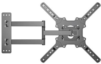 ZCERA Supporto da Parete for TV con Braccio articolato, Girevole, inclinabile, Adatto for TV a Schermo Piatto Curvo LED LCD da 26-55 Pollici