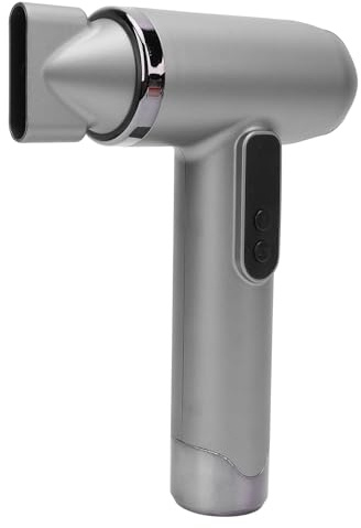 USB -wiederaufladbare Kabellose Haartrockner - Hohe Geschwindigkeit 100000 U/Min Tragbarer Föhn mit 15000 -mAh Ruhiger Leichter Flow -Trockner für Reisen, Wohnheim, (SILVER)