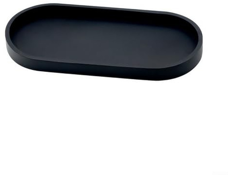 Plateau en silicone antidérapant et incassable pour distributeur de savon et cuisine Noir
