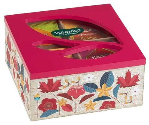 Tisana Collection - Cofanetto in Legno Rosa con 20 Tisane e Infusi Bio in Filtro Tisane 100% biologiche con materie prime di alta qualità
