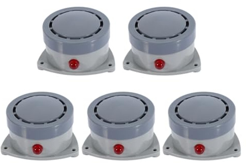 Koolenry Water Leak Detector Alarm 110DB 5Pcs Water Leakage Sensor for Drain/Sink for Pipe Faucet/Drip in for Basement