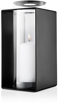 Eva Solo | Glow Windlicht 30 cm Black | Ganzjährig stimmungsvoll - sorgt drinnen wie draußen für angenehmes Licht | Black