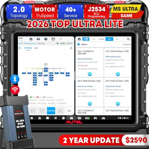 Autel MaxiCOM Ultra Lite Diagnostic Tool, Topology 2.0, 2 Years Update | Intelligent Diagnostic Up of MaxiSys MS919 MS909 Elite II PRO, ECU Programming & Coding, 3K+ Active Tests, 40+ Services
