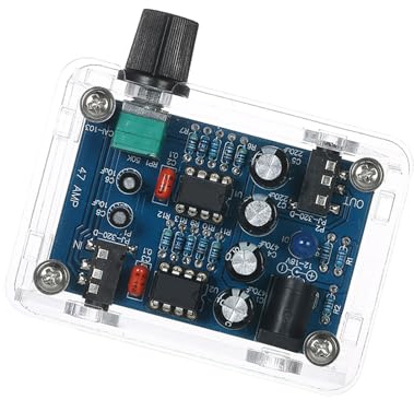ANKROYU 47 Amp DIY NE5532 Hi Fi Headphone Amplifier Kit Premium Sound Quality Transparent Enclosure with Volume Control for Audiophiles and Home Audio Enthusiasts