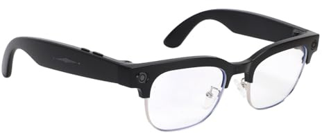 Denash KI-Smart-Brille, Echtzeit-Übersetzungsbrille mit 8-MP-Kamera, Multifunktionale Intelligente Brille mit Bluetooth 5.3 WiFi für Reisegeschäftsstudien