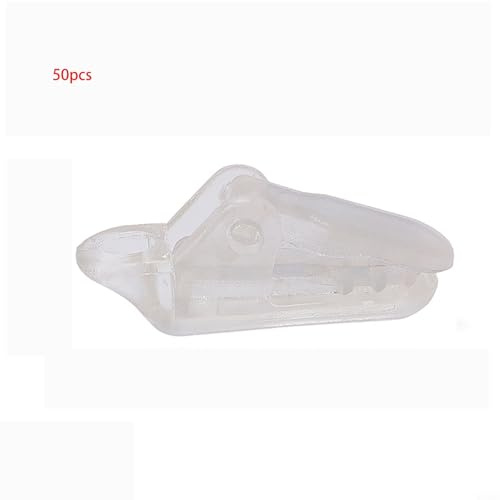 50 Pcs Tent Tarp Clips Plastic Style Clamps for Awning Canopy Marquee Shade Sail Fixings Camping Hiking Gear Accessories Black Transparent(transparent)