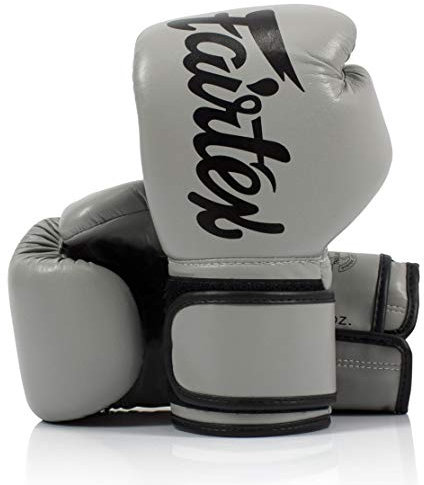 Fairtex BGV14 Muay Thai für Profiboxer & Trainer | Mexikanischer Stil für Schlagkräftige | MMA Handschuhe für Kampfsport | Leichte & stoßdämpfende Boxhandschuhe(16oz-Grau)