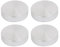 sourcing map 4pcs 40mm Dmr. 10mm Dicke M8 Gewinde Aluminium Scheibe Hardware für Glastisch DE