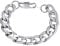 PROSTEEL Pulsera Cuba Grande Mujer Pulsera 13mm Ancho Plateada Hombre 19cm Largo