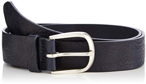 BRAX Damen Style Ledergürtel Mit Prägung Gürtel, Navy, 6651 (Herstellergröße: 95)