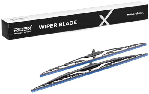 RIDEX Scheibenwischer Set Wischerblätter Satz mit Spoiler Vorne Länge 1: 600mm Länge 2: 600mm Bügelwischblatt Hakenbefestigung 298W0166