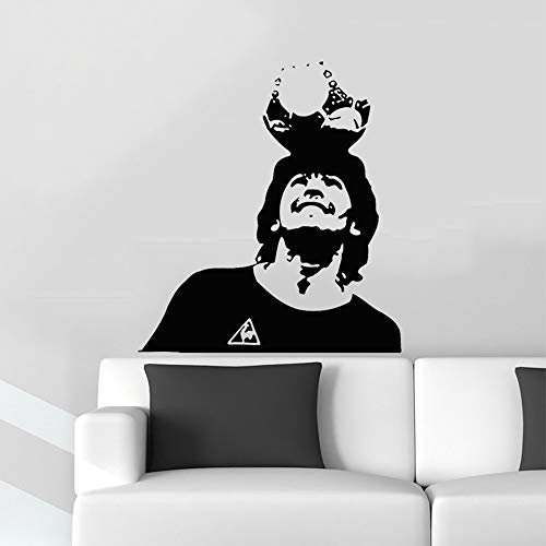 adesivo murale 3d adesivo muro Adesivo Soccer Super Star Maradona Adesivo da parete in vinile per la camera dei bambini Poster Calcio per i bambini Nursery Camera Boy regalo