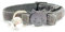 Velvet Cat Collars with Bell | Quick Safety Release Breakaway Buckle | Handmade in the UK | Available in Cat & Kitten Size | Grey Velvet