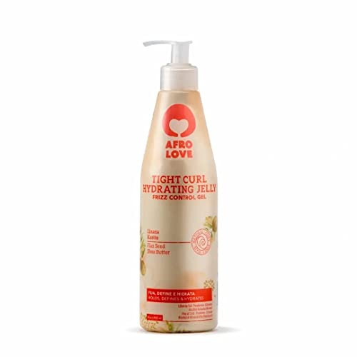 Afro Love Tight Curl Hydrating Lockengel - Frizz Control Leinsamen-Haargel ohne Alkohol, Parabene, Silikone 450ml