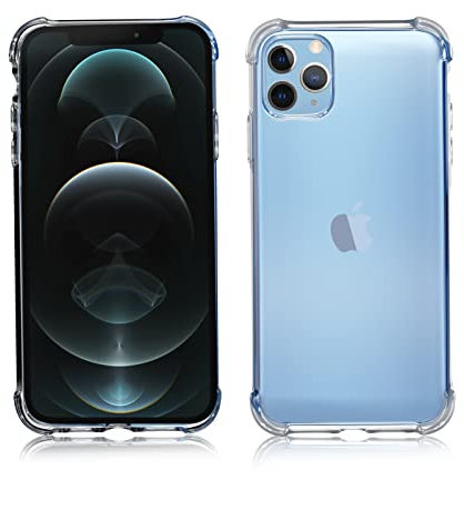 ASD Accessories iPhone 12 / iPhone 12 Pro Clear Shockproof Bumper Case Soft TPU Silicone Case Cover [Drop Protection] Crystal Gel Case Skin (Clear)