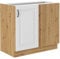 Eckunterschrank 105cm Stilo Weiß Eiche Artisan Küchenzeile Küchenblock Küche