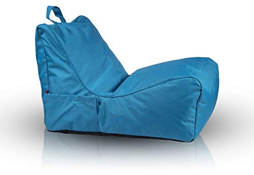 Ecopuf Flavio Chaiselongue aus Robustem Polyester - Sitzsack mit Seitentasche und Tragegriff