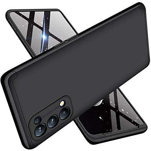 ALAMO Schutzhülle für Oppo Find X3 Lite, stoßfest, 3-stufige Struktur, Schwarz