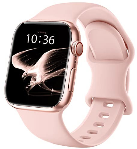 DigiHero Straps Compatible with Apple Watch Strap 38mm 40mm 41mm 42mm 44mm 45mm 46mm 49mm,Silicone Sport Replacement Strap Compatible with iWatch Series 10 9 8 7 6 5 4 SE Ultra Women Men Sand Pink A
