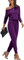 YUNDAI Womens Jumpsuits One Piece Casual Off Shoulder Playsuit Long Sleeve Overalls Elastic Waist Stretchy Romper with Pockets Small,Purple