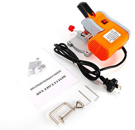 Mini scie circulaire de 0 à 45 ° - Scie à onglet - Scie de table - Pour bois, métal - 7800 tr/min - Jauge à onglet réglable - Pour couper le métal, le bois, le plastique