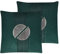 Conjunto de 2 cojines decorativos verde terciopelo patrón geométrico 45 x 45 cm cremallera dormitorio sala de estar glamour Ceropegia
