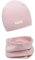 FORUHOO Mädchen Mütze Set mit Schal Kinder Beanie für Herbst Winter Baumwolle 2er(Set: Rosa,44-48)