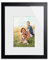 KHG Bilderrahmen lackiert mit stabilem Glas und Passepartout, MDF Ideal für Portraits, Urkunden, Poster, Puzzles & Collagen, 24x30 cm Schwarz