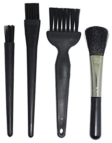 Androxeda 4pcs Kit de Cepillo Antiestático Cepillo de Limpieza Antiestático Plástica Brocha Antiestática Brochas de Limpieza para Teclado Ordenador Placa Base