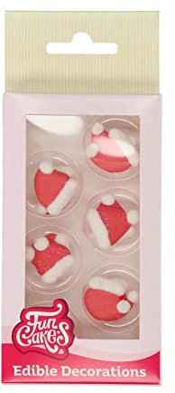 FunCakes Zucker Dekorationen Santas Mütze Set/12