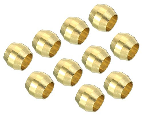 PATIKIL 4mm Tubo OD Ottone Compressione Manicotti Cerrule 40pz Ottone Cerrula Raccordi Ottone Compressione Raccordo Assortimento Kit