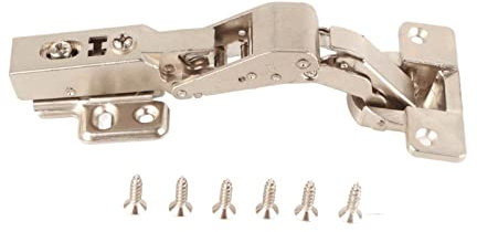 Bisagras para Gabinetes de Cocina, Bisagras de Puerta Biseladas de 45 Grados Bisagra de Gabinete de Cierre Suave con Ángulo de 125 Grados con Tornillos(35 Copas con Acolchado)