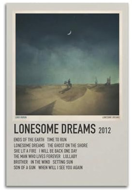 klouds Lord Huron Album Lonesome Dreams, Poster, dekoratives Gemälde, Leinwand, Schlafzimmer, Kunst, Wohnzimmerdekoration, modernes ästhetisches Poster, 20 x 30 cm, ungerahmter Stil