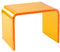 Klar Acryl End Tabelle, U-förmigen Beistelltisch mit abgerundeten Kanten, stilvolle Moderne Couchtisch kleine Räume Schlafzimmer oder Wohnzimmer Möbel ( Color : Orange , Size : 30.5x19.5x22cm(12x8x9)